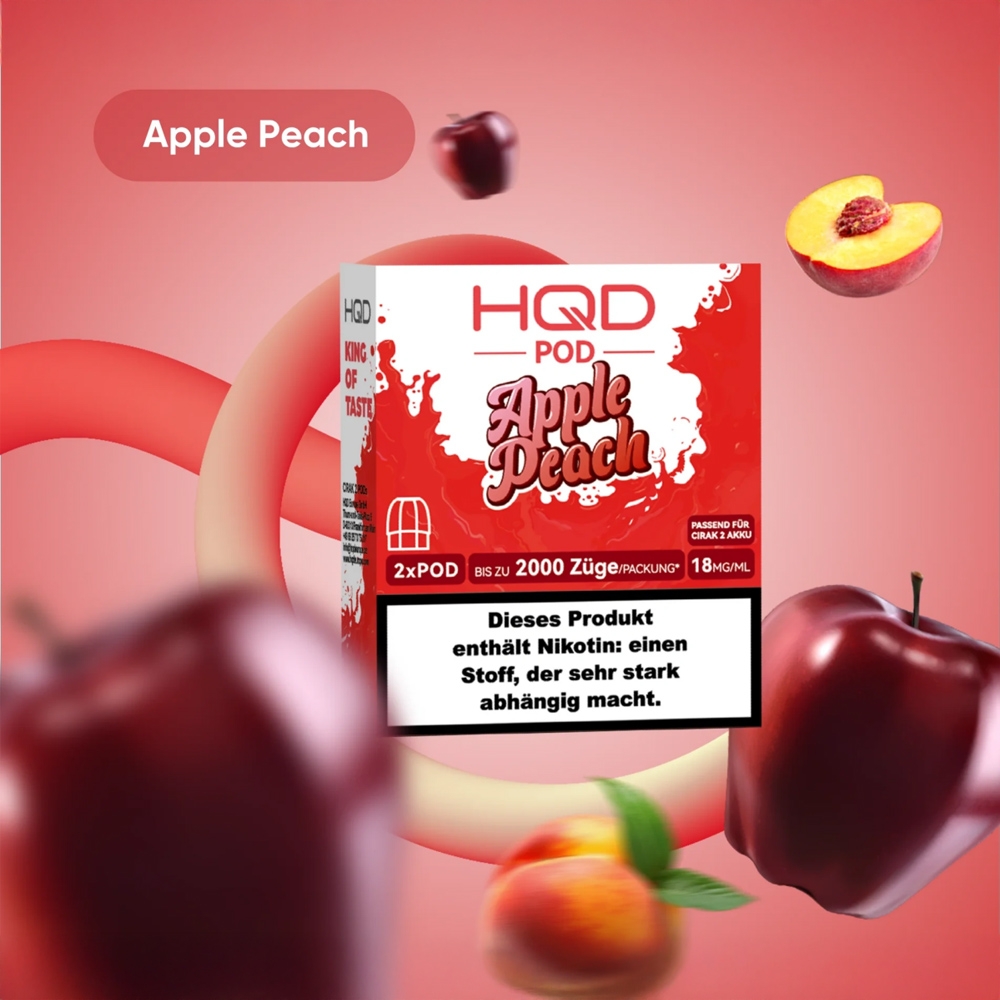 HQD Cirak 2 - Apple Peach - Pod (2er Pack)