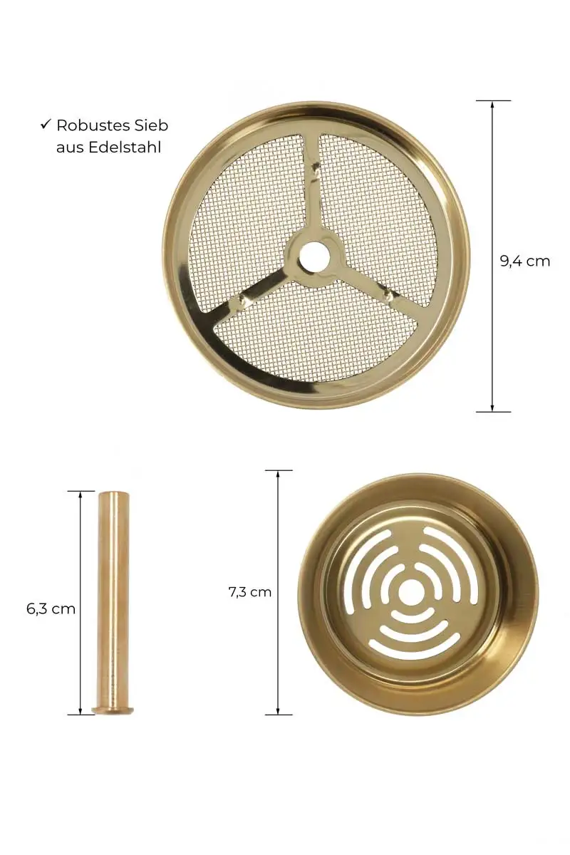 AO Strainer Kaminaufsatz Gold