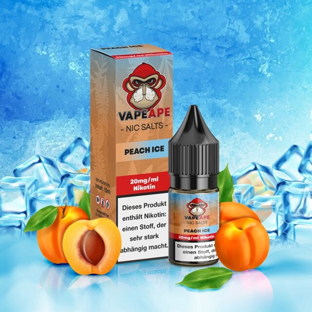 VapeApe Nic Salt Liquid 20mg - Peach Ice