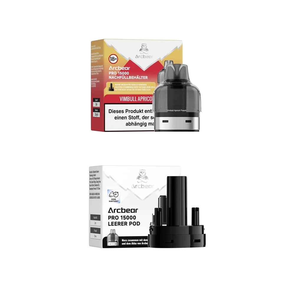 Arcbear Pro 15000 Pod + Verdampfer - Vimbull Apricot Peach