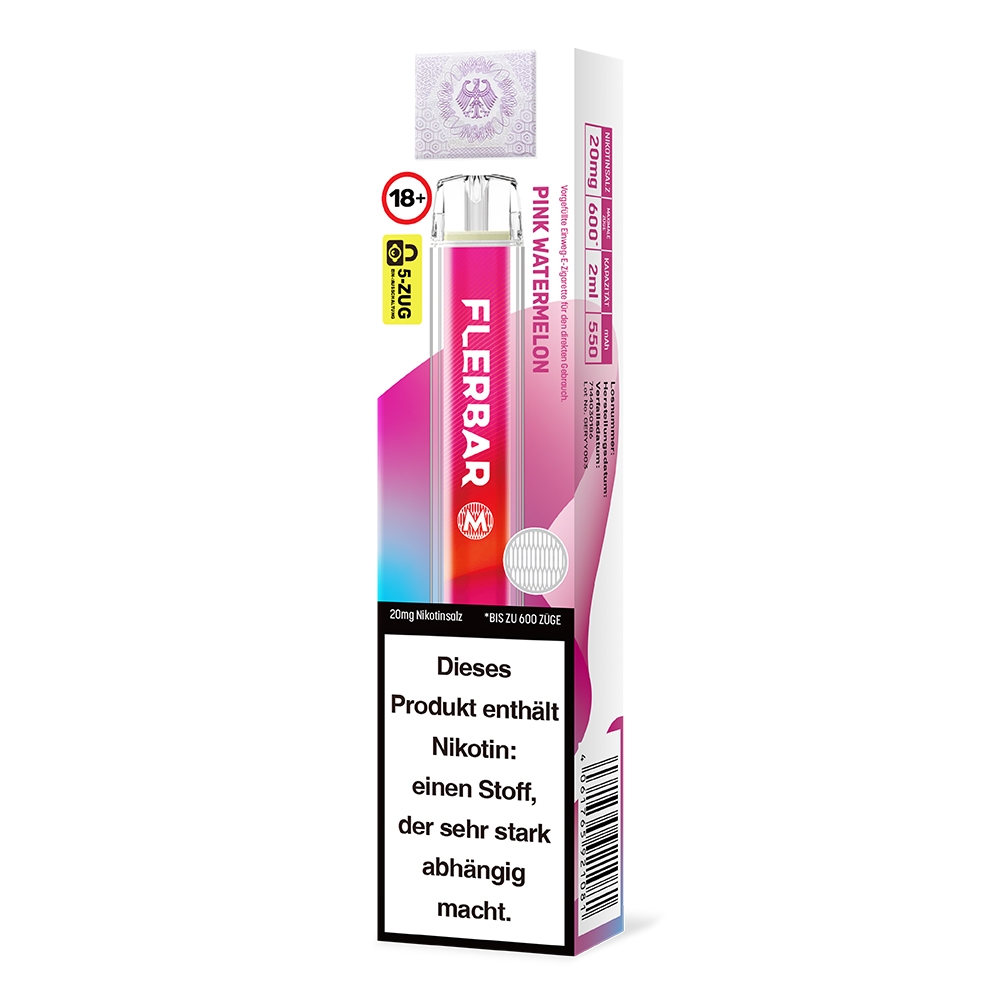 Flerbar M E-Shisha 600 - Pink Watermelon 20mg