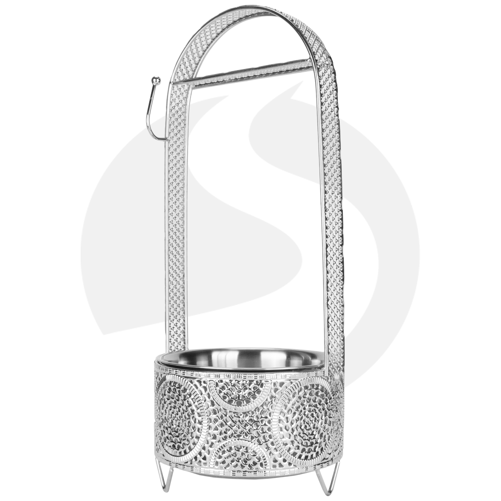 Cyborg Hookah Kohlebehälter - Circle Silver Mittel