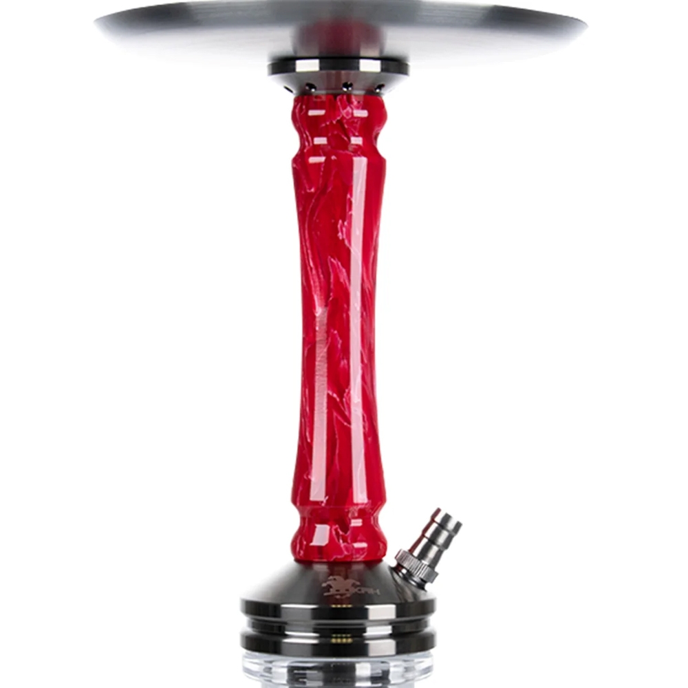 Jookah Shisha Straight Flush - Black Steel/Red
