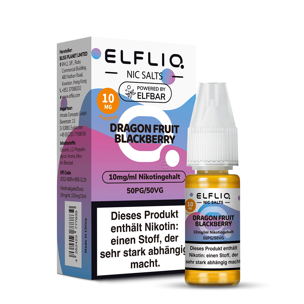 ELFLIQ Nikotinsalz Liquid 10mg - Dragonfruit Blackberry