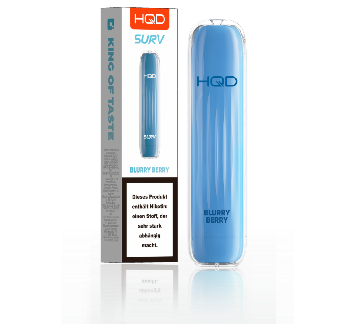 HQD E-Shisha Surv 600 - Blue Razz/Blurry Berry