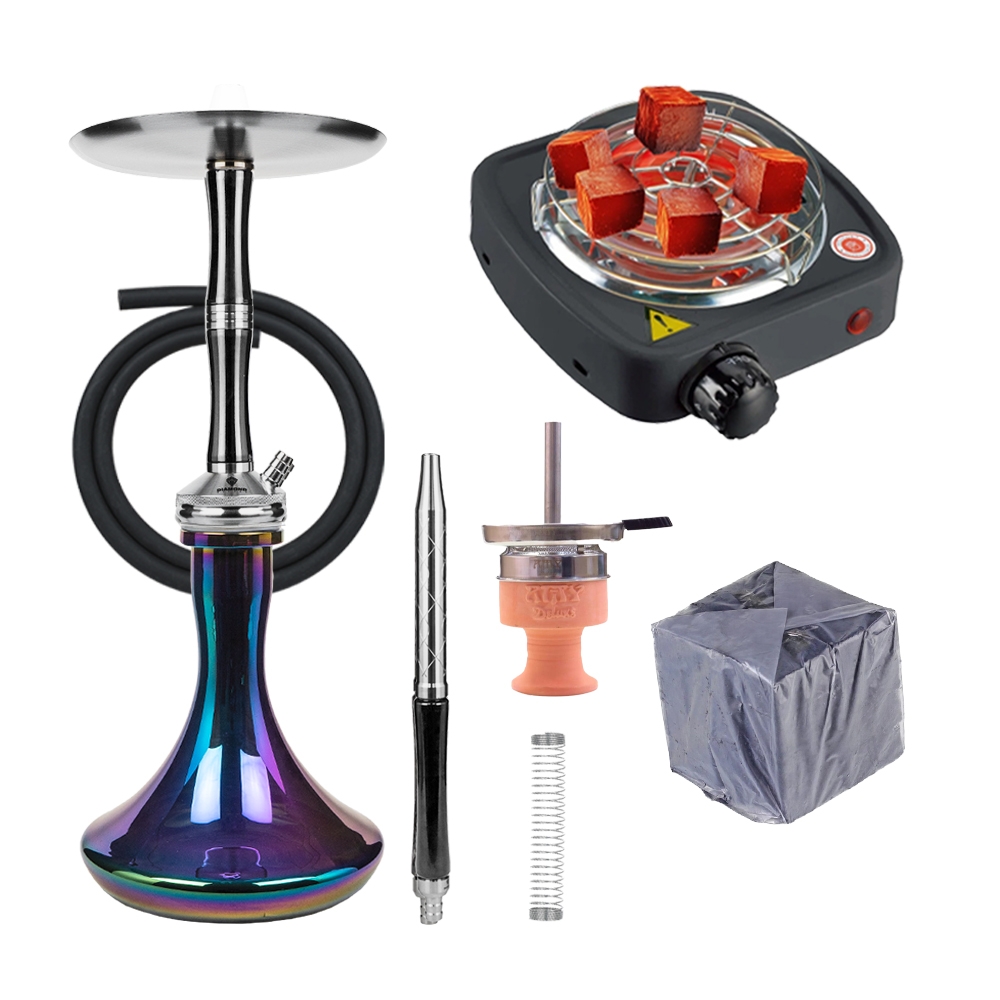 Diamond Hookah Excelsior - Black/Rainbow