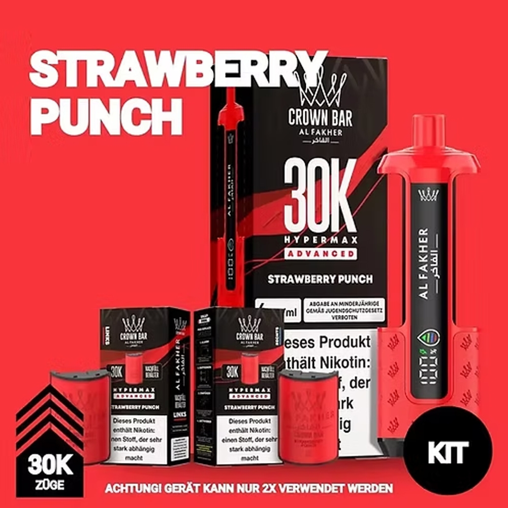 Al Fakher 30K Hypermax - Strawberry Punch Al Fakher 30K Hypermax - Strawberry Punch