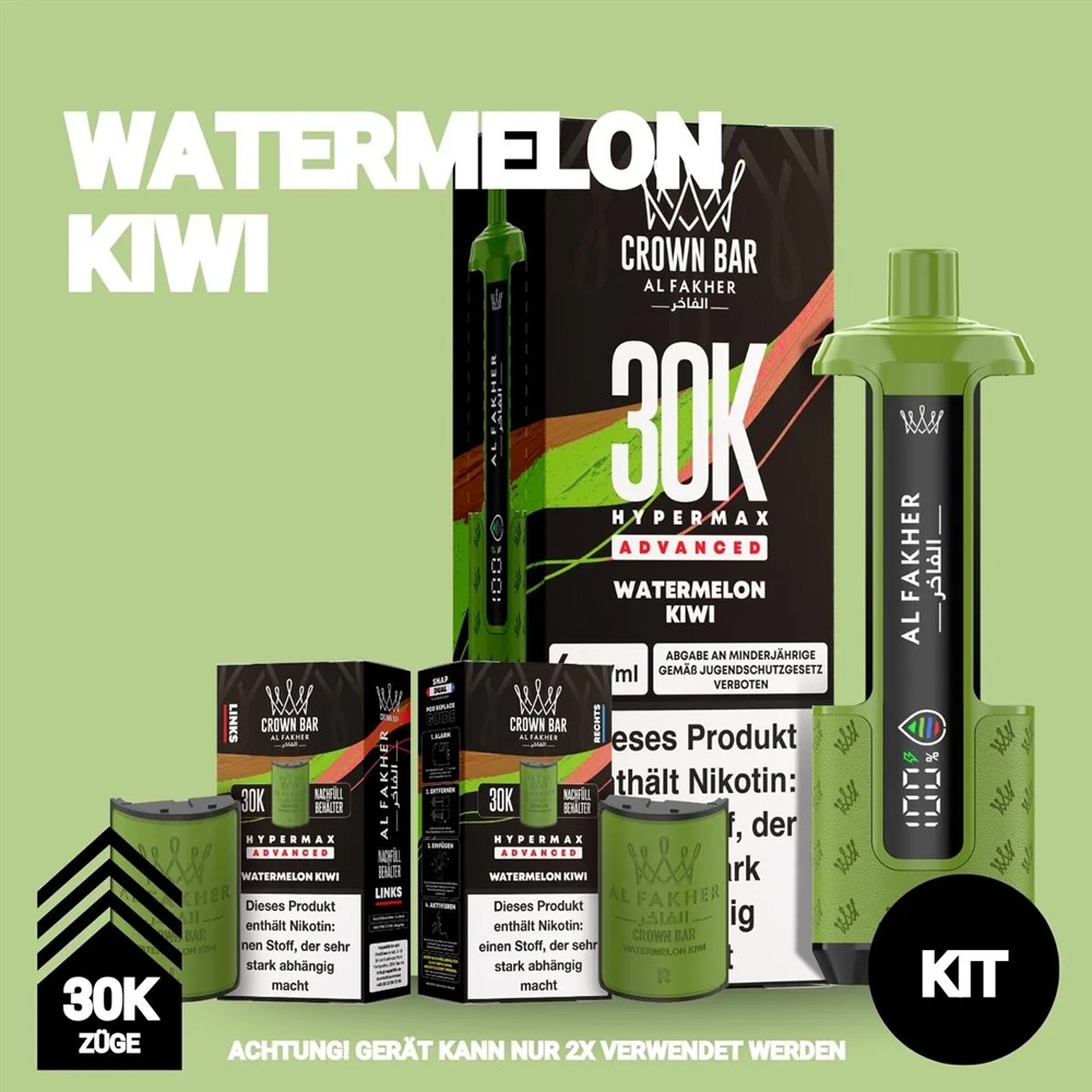 Al Fakher 30K Hypermax - Watermelon Kiwi Al Fakher 30K Hypermax - Watermelon Kiwi