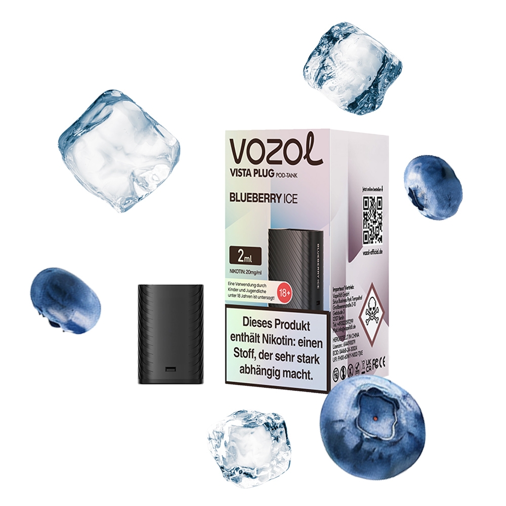 Vozol Vista Plug Verdampfer Pod 2ml - Blueberry Ice