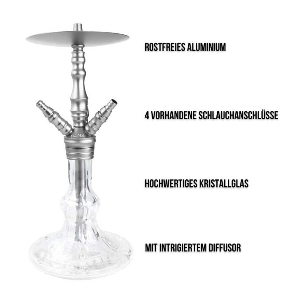 Luna Hookah Minima 2.0 - Silver