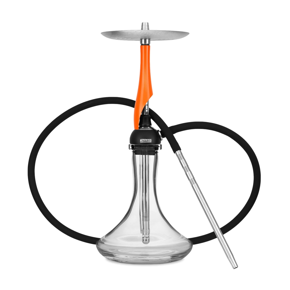 Koress Hookah K1 - Red Orange/Clear