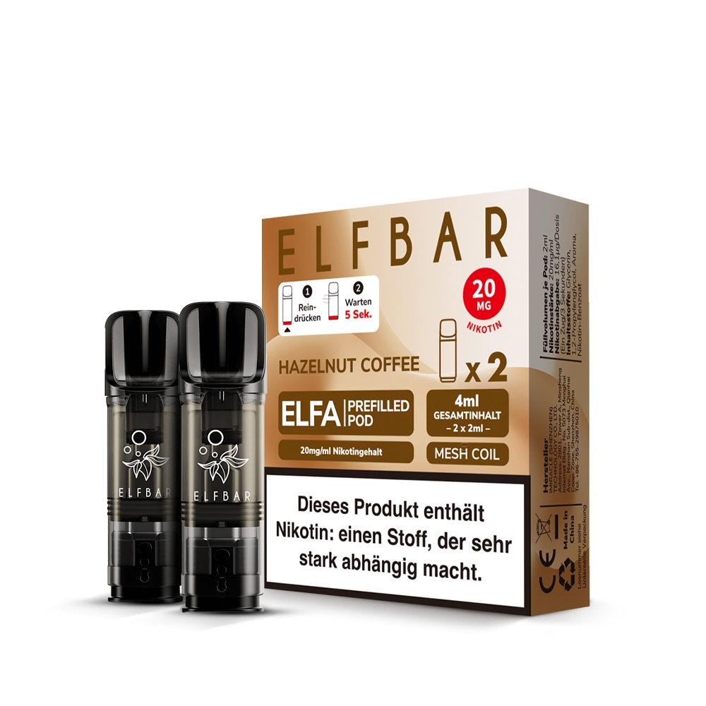 Elfbar ELFA POD (2stk) - Hazelnut Coffee 20mg