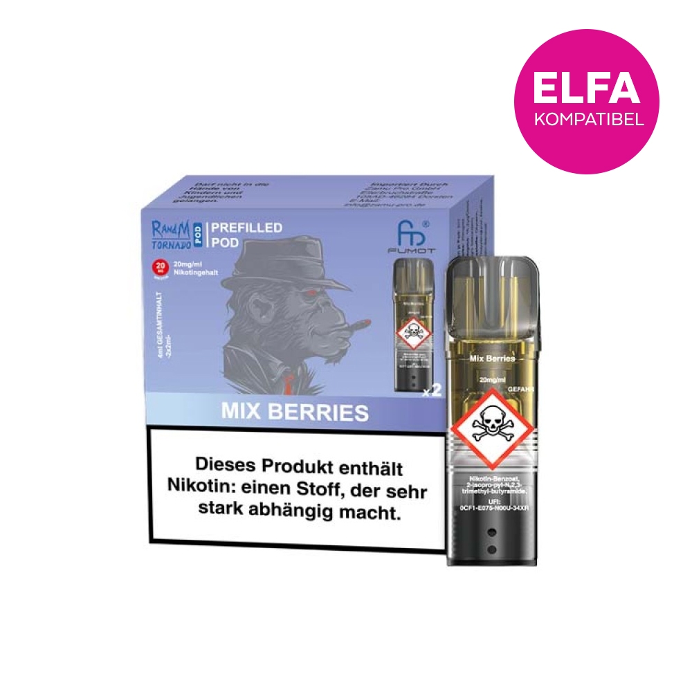 RandM Tornado Pods (2stk) 20mg - Mix Berries