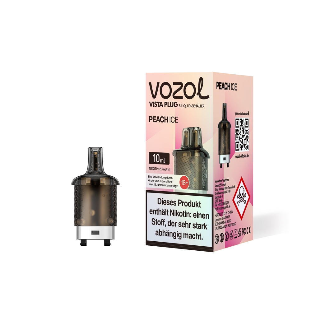 Vozol Vista Plug Pod 10ml - Peach Ice