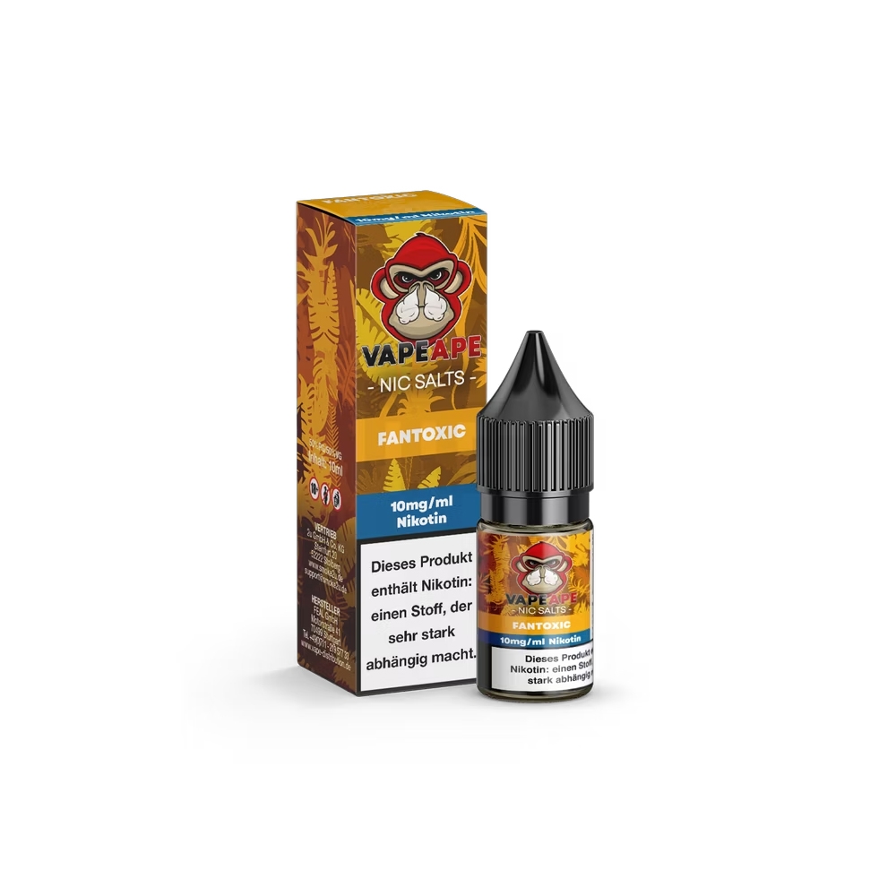 VapeApe Nic Salt Liquid 10mg - Fantoxic 