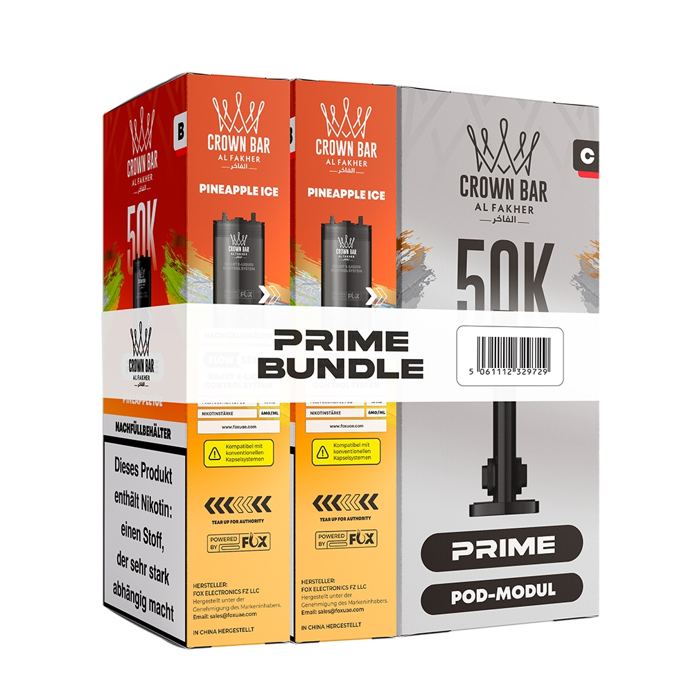 Al Fakher Hypermax Prime 50K (2er Pods + Coil) - Pineapple Ice