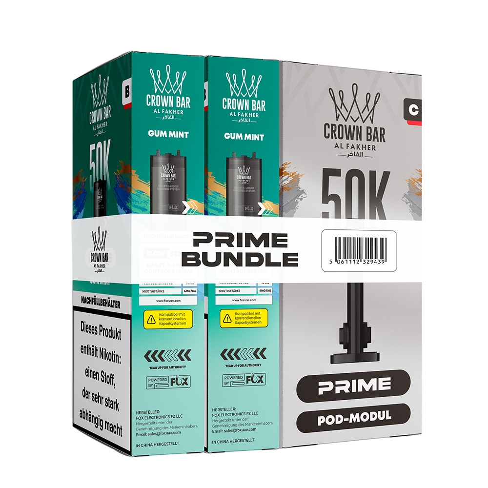 Al Fakher Hypermax Prime 50K (2er Pods + Coil) - Gum Mint
