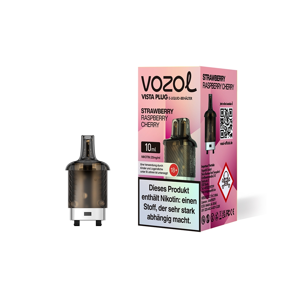 Vozol Vista Plug Pod 10ml - Strawberry Raspberry Cherry