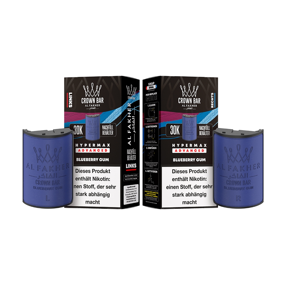 Al Fakher 30K Hypermax Tank Set - Blueberry Gum
