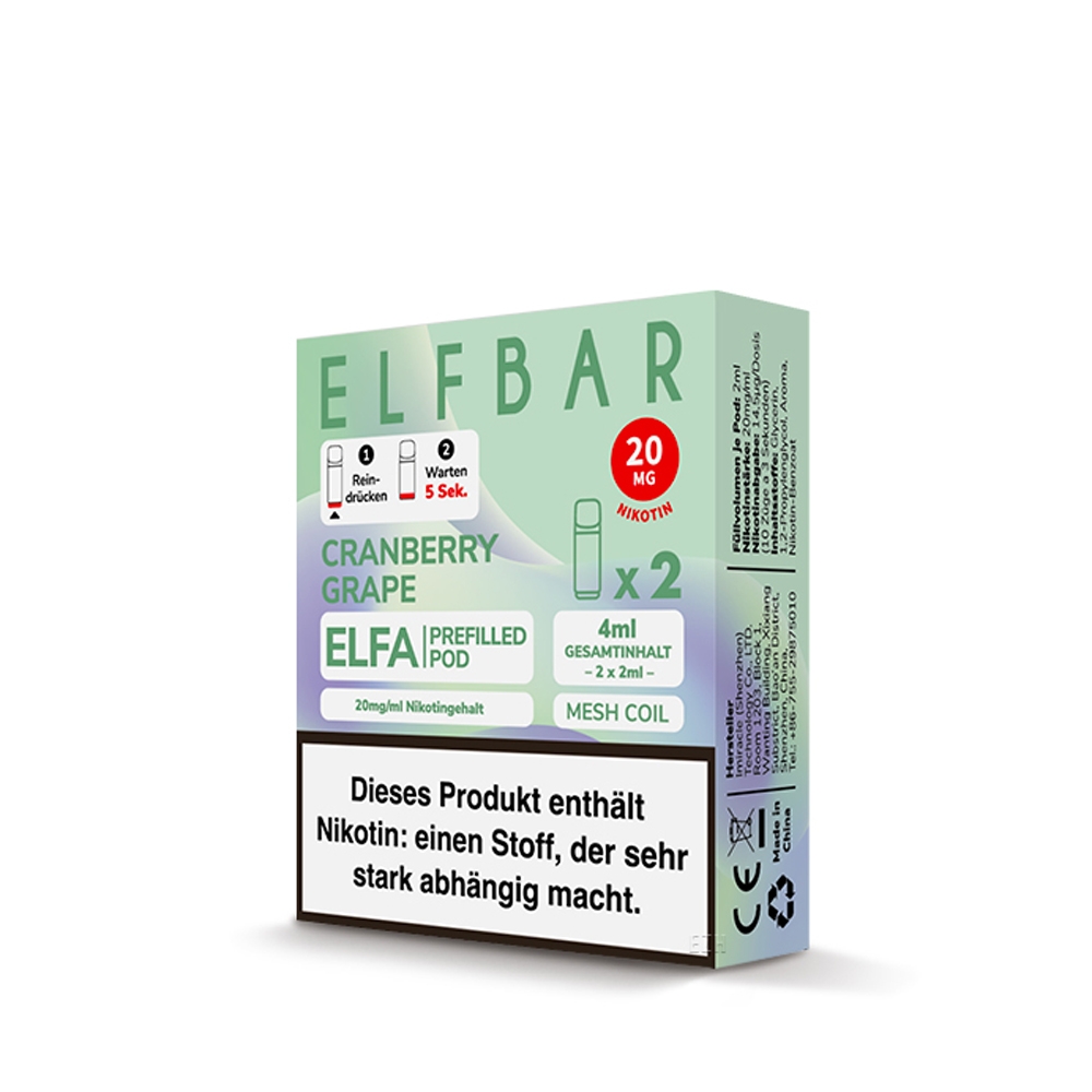 Elfbar ELFA POD (2stk) - Cranberry Grape 20mg
