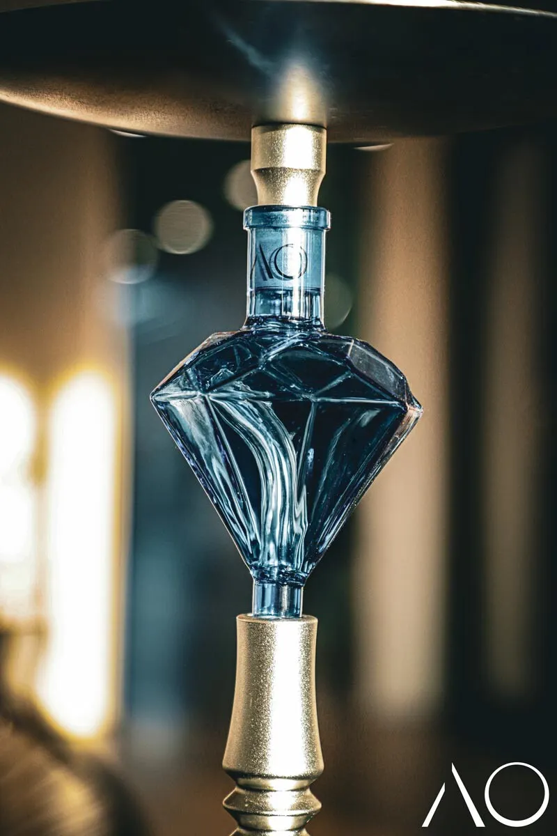 AO Glas Molassefänger 18/8 Diamond - Blau