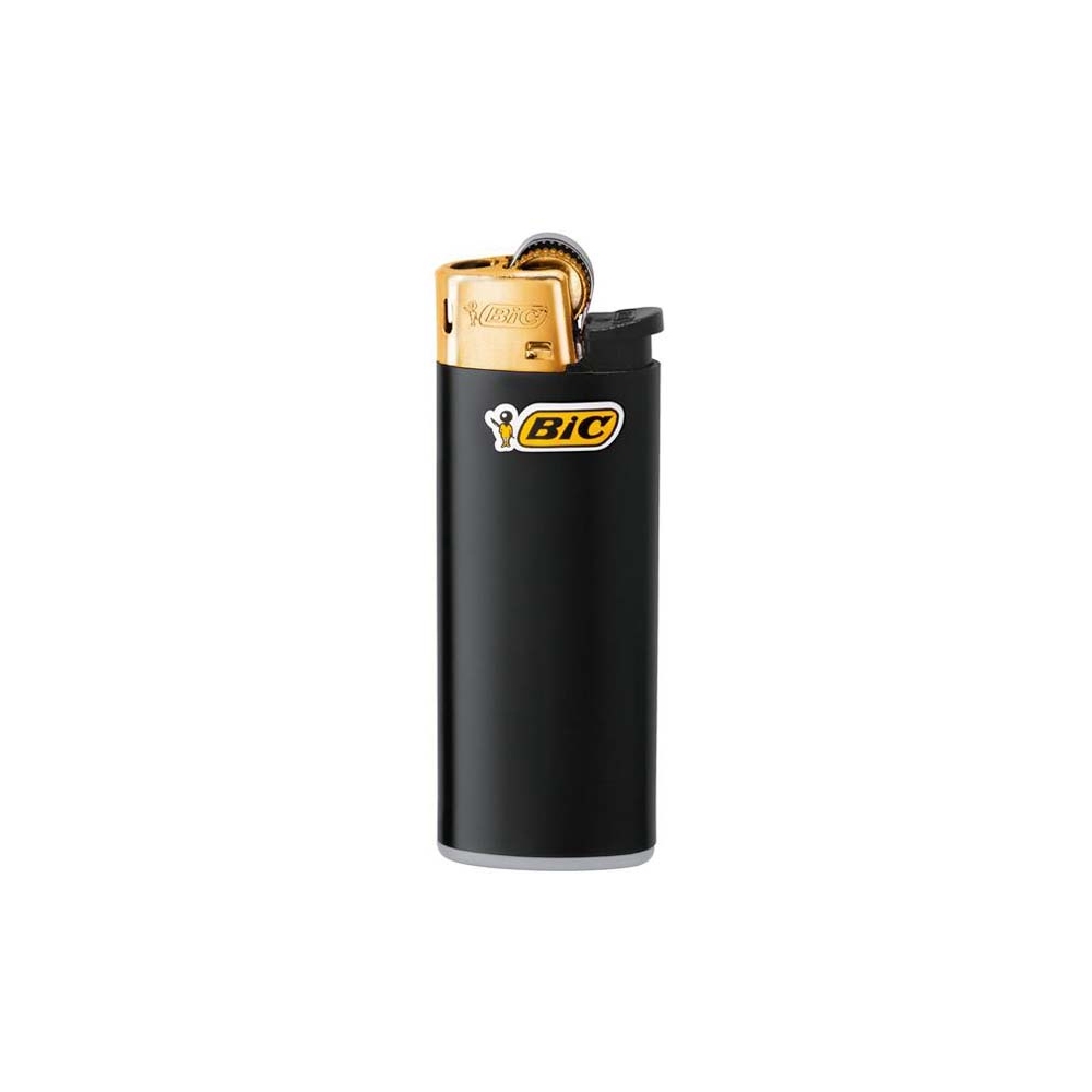 BIC Mini J25 Reibrad Feuerzeug Schwarz/Gold