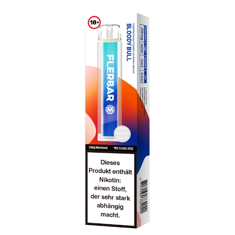 Flerbar M E-Shisha 600 - Bloddy Bull 20mg