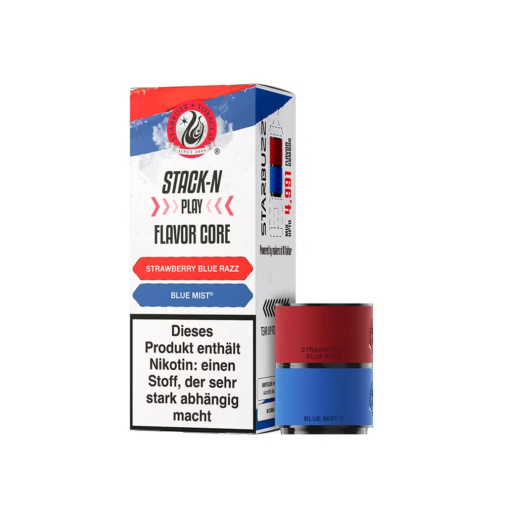 Starbuzz Stack-N Play Pod - Strawberry Blue Razz + Blue Mist