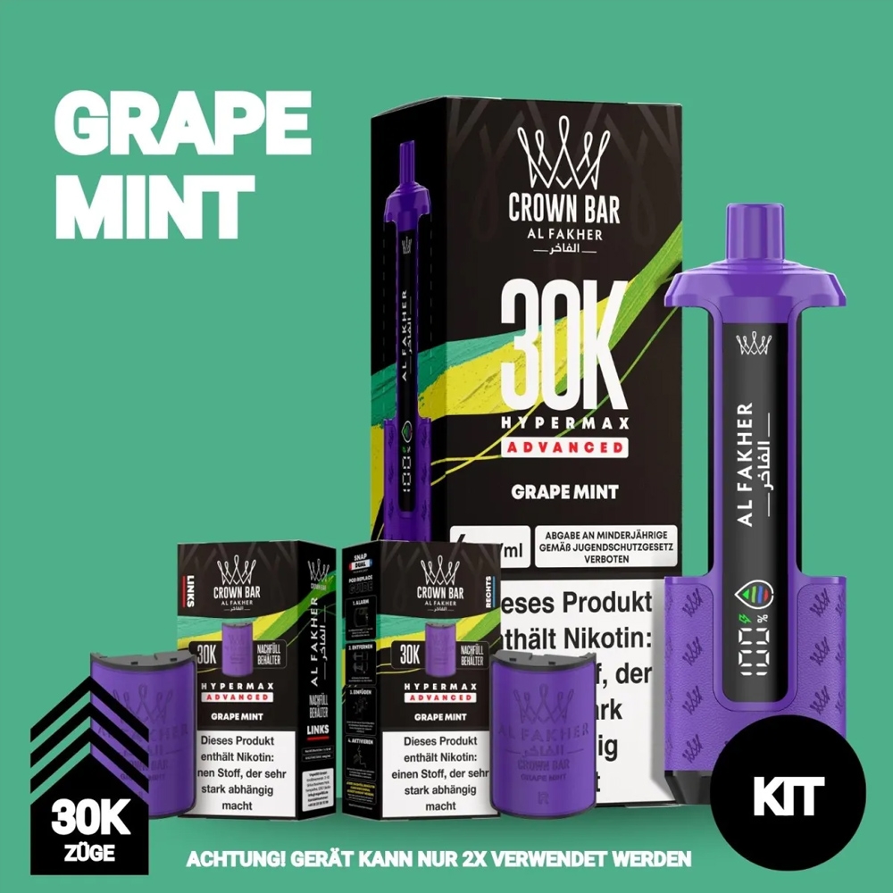 Al Fakher 30K Hypermax - Grape Mint Al Fakher 30K Hypermax - Grape Mint