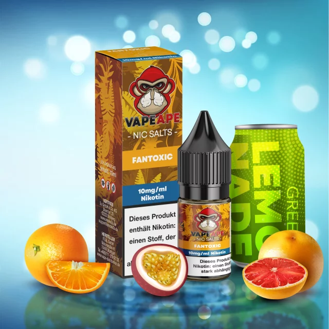 VapeApe Nic Salt Liquid 10mg - Fantoxic 