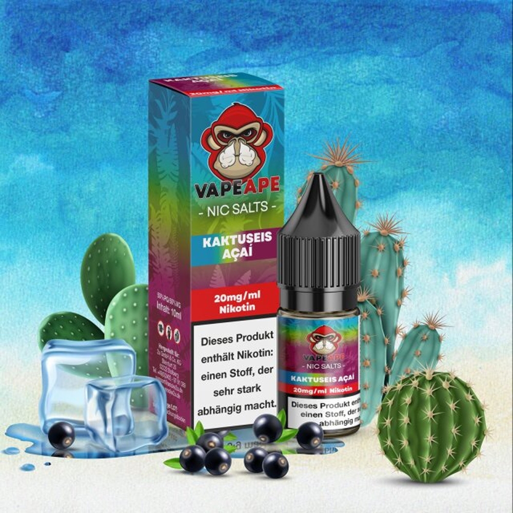 VapeApe Nic Salt Liquid 20mg - Kaktuseis Acai