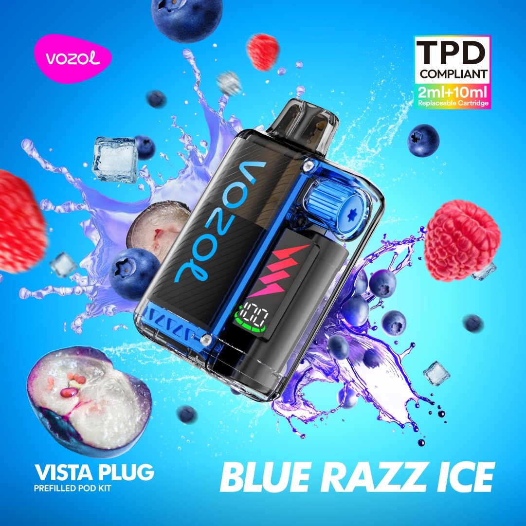 Vozol Vista Plug Starterkit 15000 - Blue Razz Ice