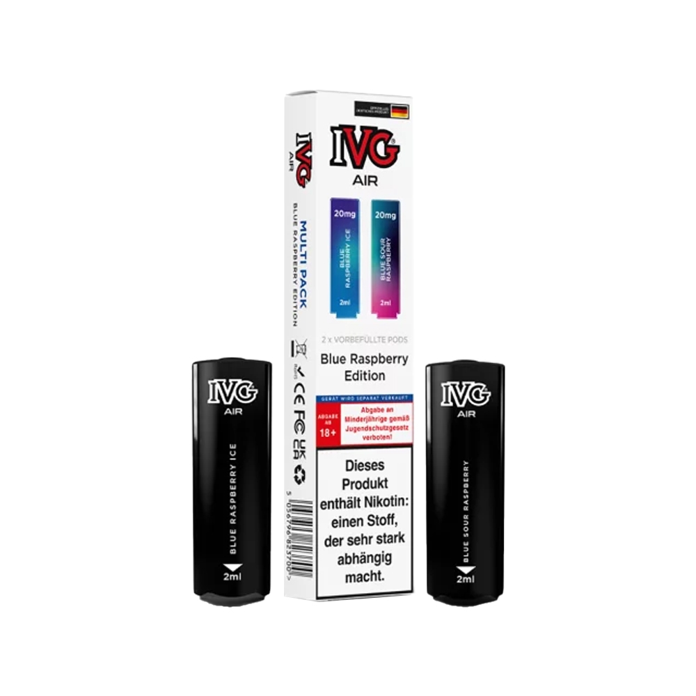IVG AIR 2 in 1 POD (2er Pack) - Blue Raspberry Edition 20mg