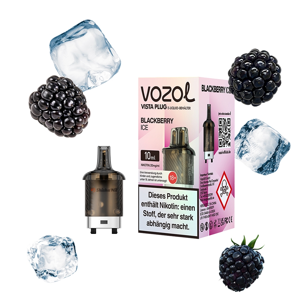 Vozol Vista Plug Pod 10ml - Blackberry Ice