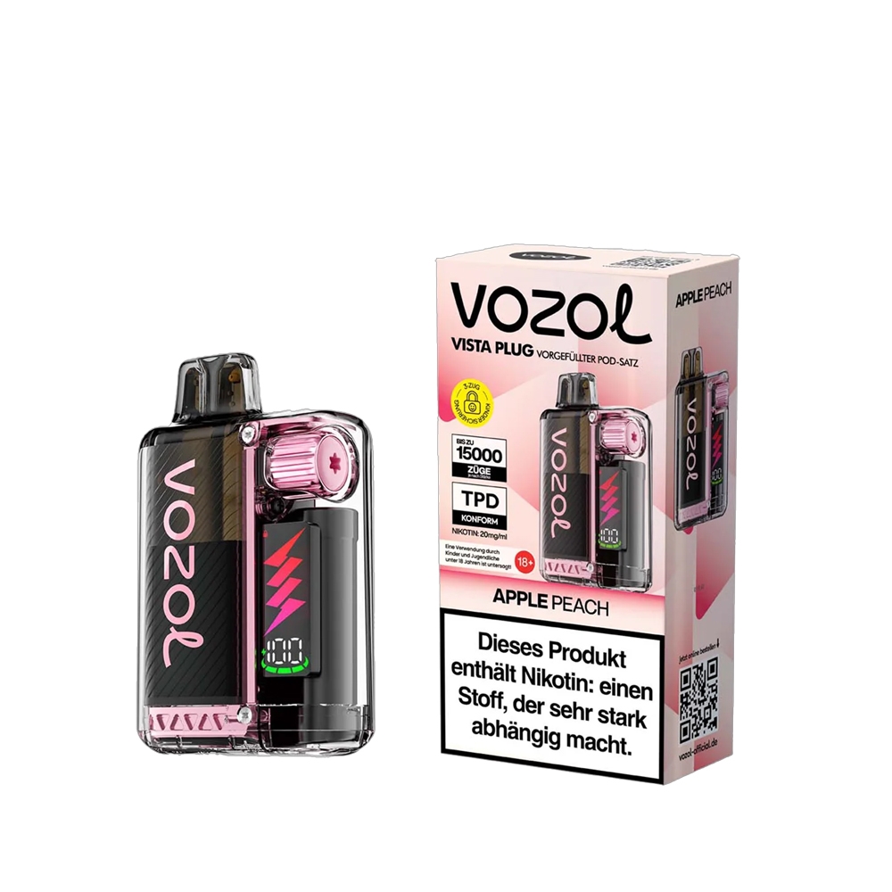 Vozol Vista Plug Starterkit 15000 - Apple Peach