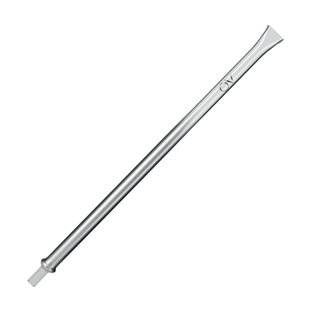 AO Hookah Glasmundstück Colored - Flat Silber