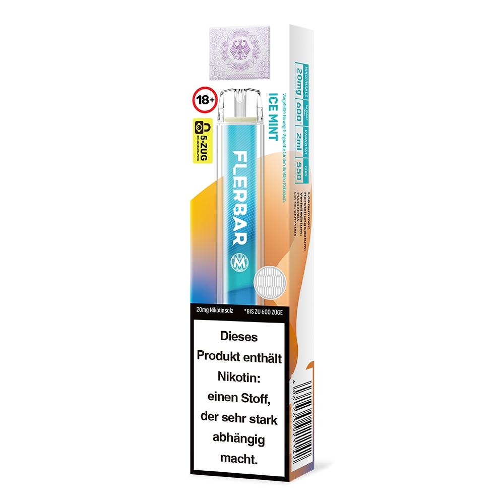 Flerbar M E-Shisha 600 - Ice Mint 20mg
