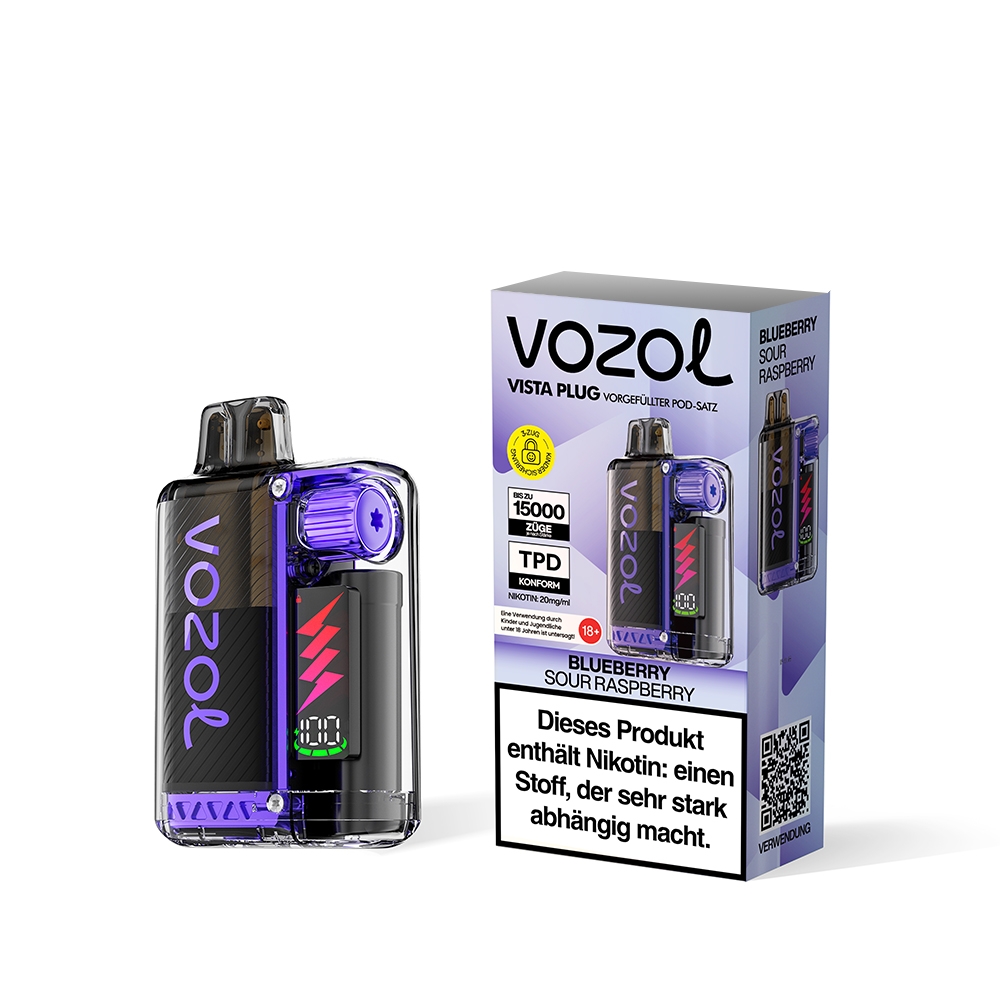 Vozol Vista Plug 15000 - Blueberry Sour Raspberry