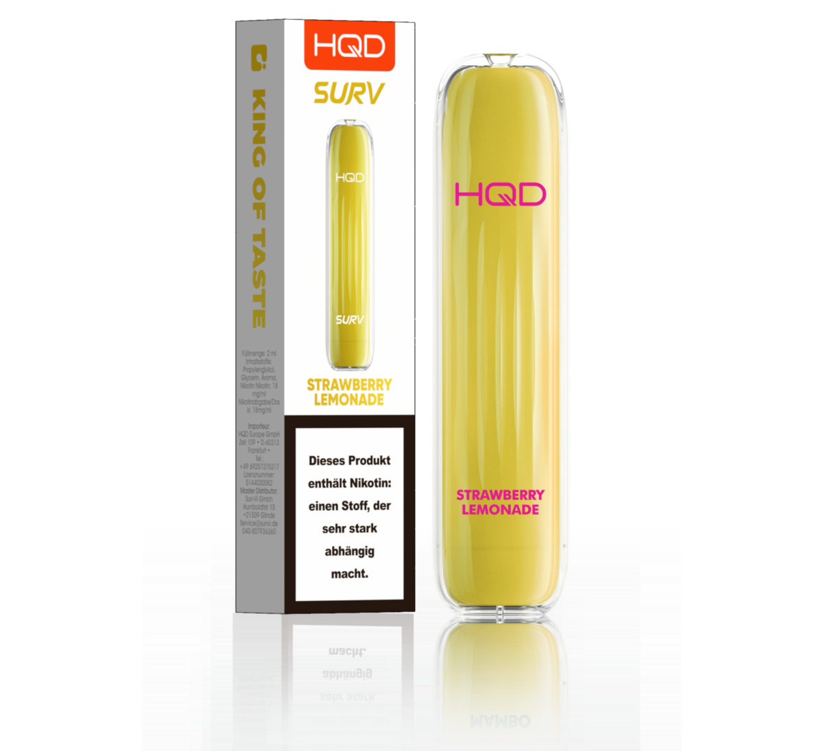 HQD E-Shisha Surv 600 - Strawberry Lemonade