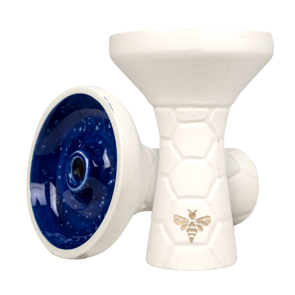 Bee Hookah Phunnel Inside Glazed - White Sapphire