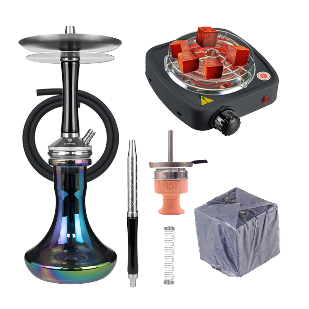 Diamond Hookah Mini Regent - Black/Rainbow