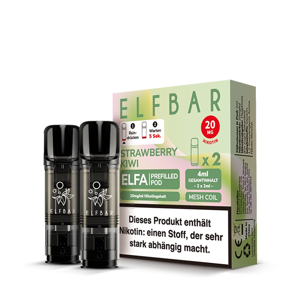 Elfbar ELFA POD (2stk) - Strawberry Kiwi 20mg