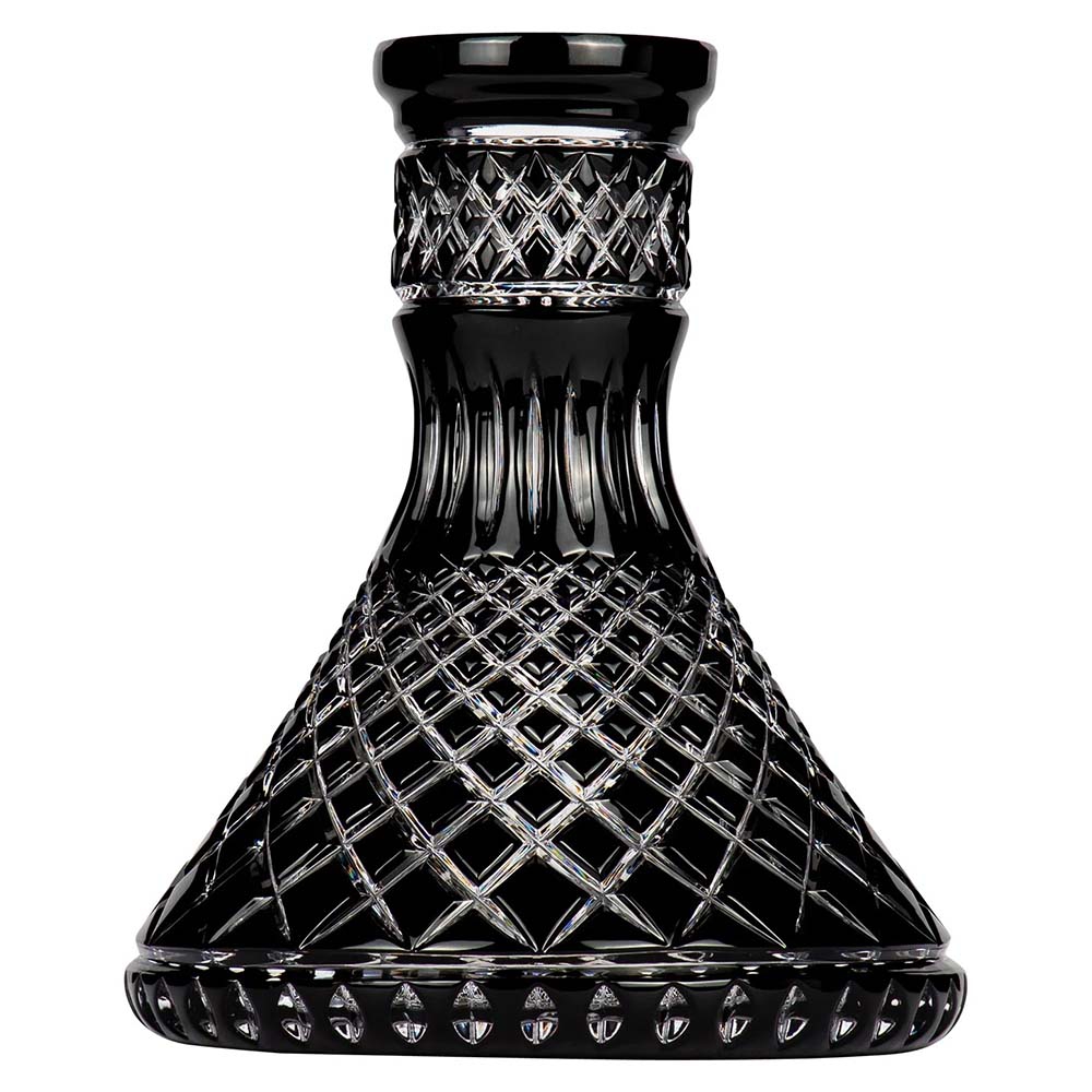Caesar Crystal Bowl - Mini Cone Crown Cut Black