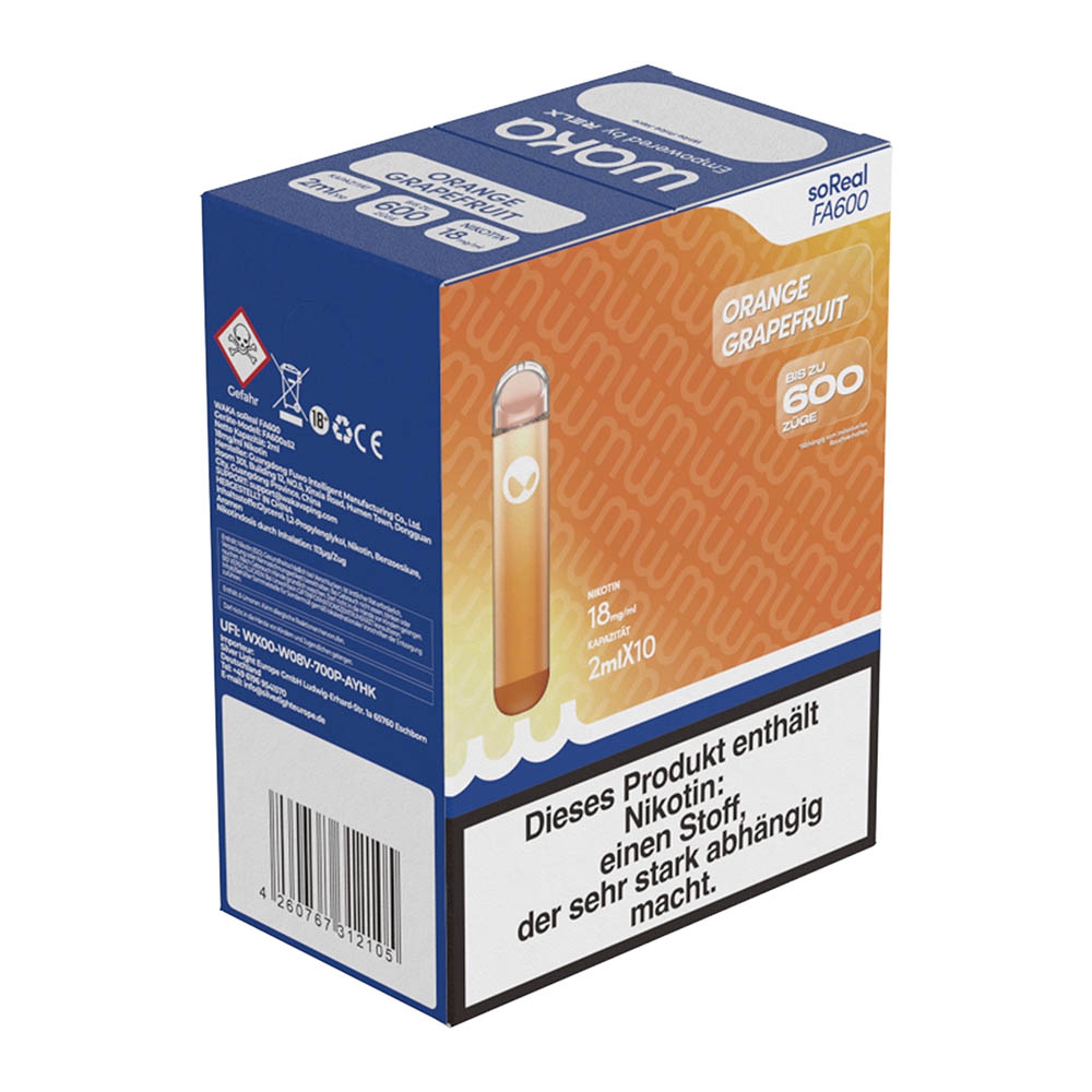 Waka soREAL FA600 Vape - Orange Grapefruit