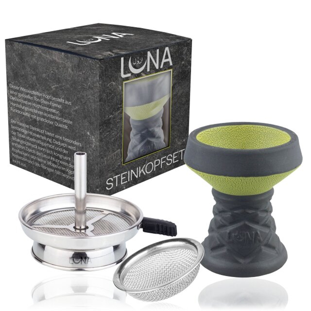Luna Hookah Steinkopf Set - Gelb