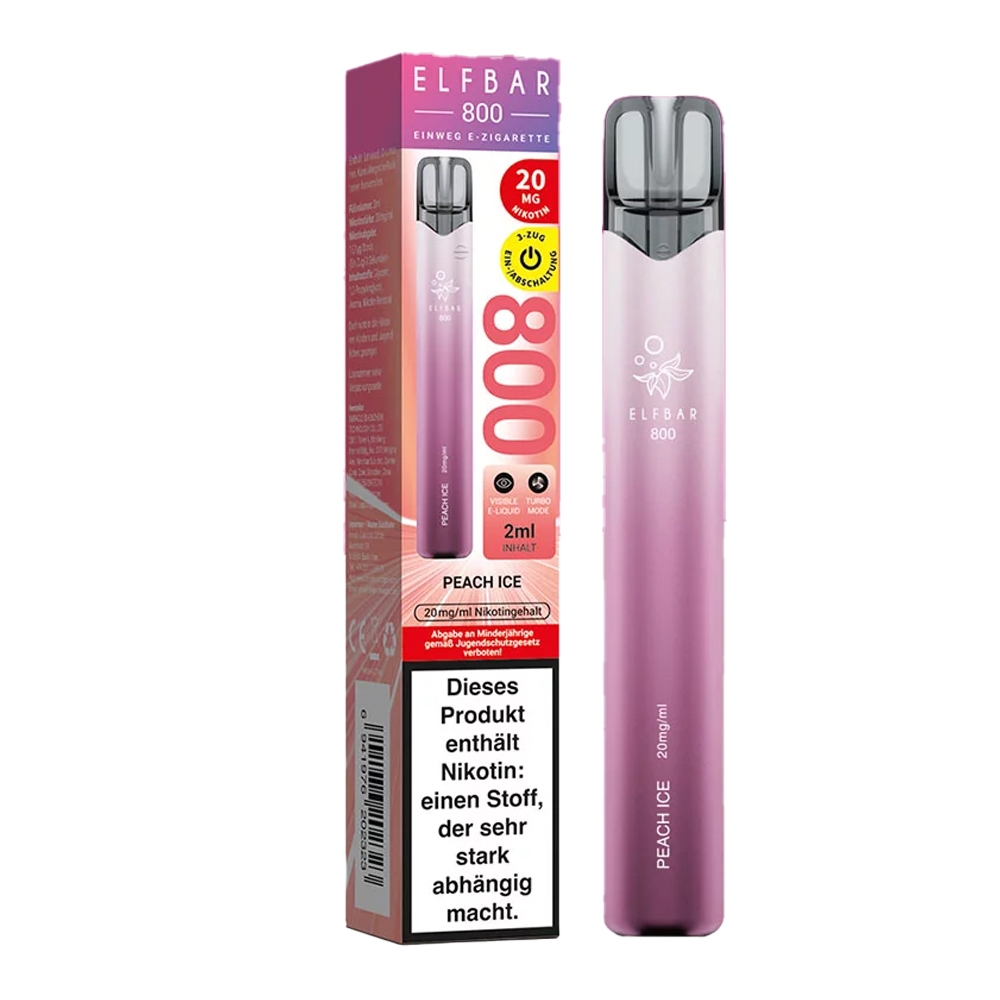 Elfbar 800 Einweg E-Shisha 20mg - Peach Ice
