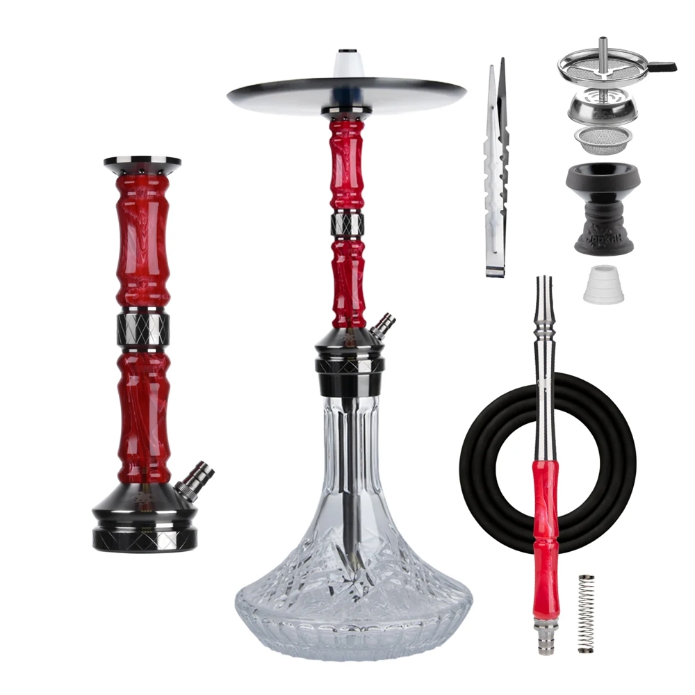 Jookah Shisha Royal Flush - Black Steel/Red