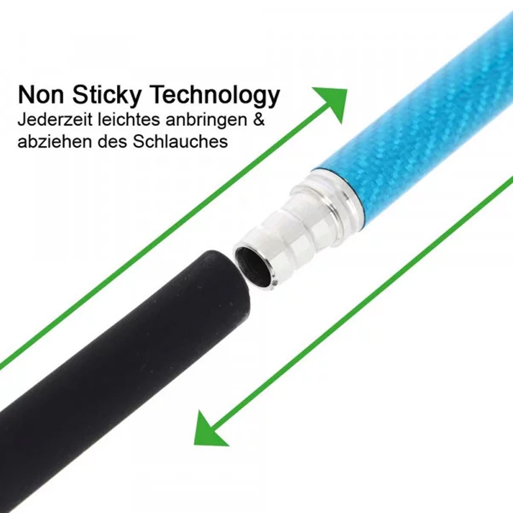 AO Carbon Mundstück Edelstahl V2A - Hellblau