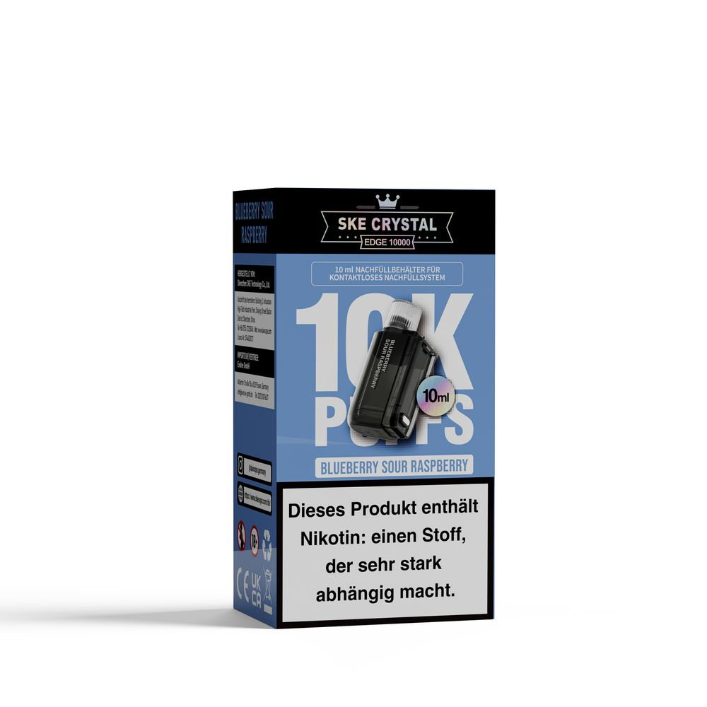 SKE Crystal Edge 10k Pod 10ml - Blueberry Sour Raspberry