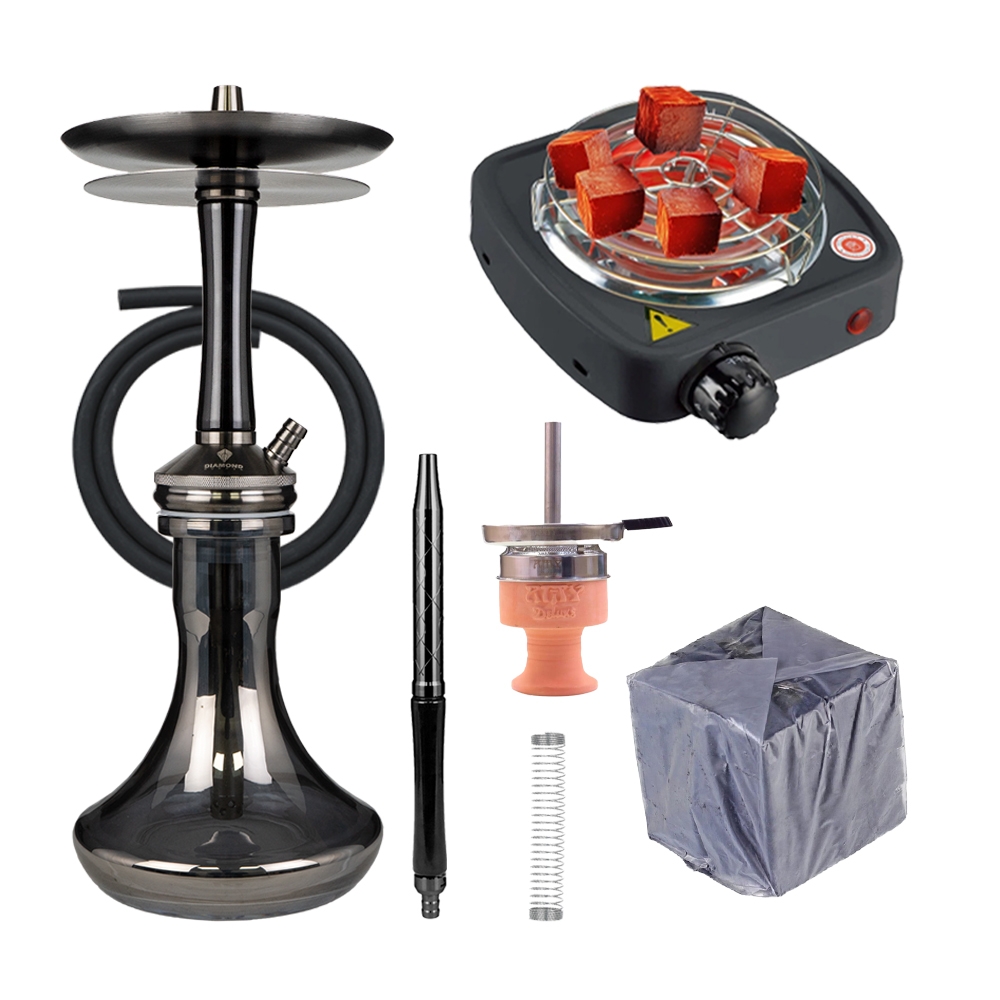 Diamond Hookah Mini Regent - Black PVD/Black